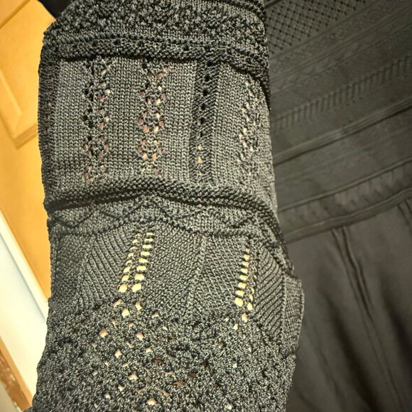 REISS Black Knit Midi Dress | Size US 6 (EU 38) - Picture 2 of 11